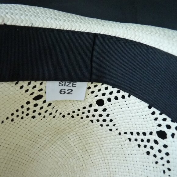 MONTECRISTI 100% TOQUILLA STRAW GENUINE PANAMA WHITE HAT 62 - Picture 7 of 7